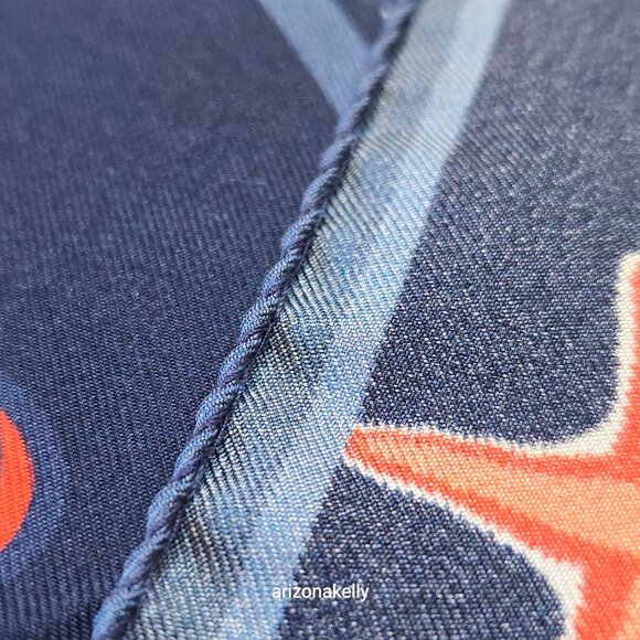 NWOT Peter Millar Silk Square Scarf *Four Seasons* Bird Butterfly Octopus - Picture 4 of 15